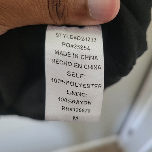 Entro Bohemian Mini Black Dress With Braided Neck And Gold Button Detail. Size M - Picture 9 of 9